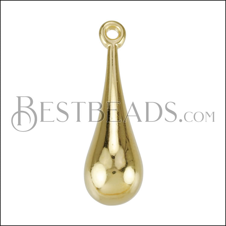 25mm Raindrop Pendant SHINY GOLD - 10 pcs