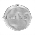 28mm Hammered Pendant ANT SILVER - 10 pcs