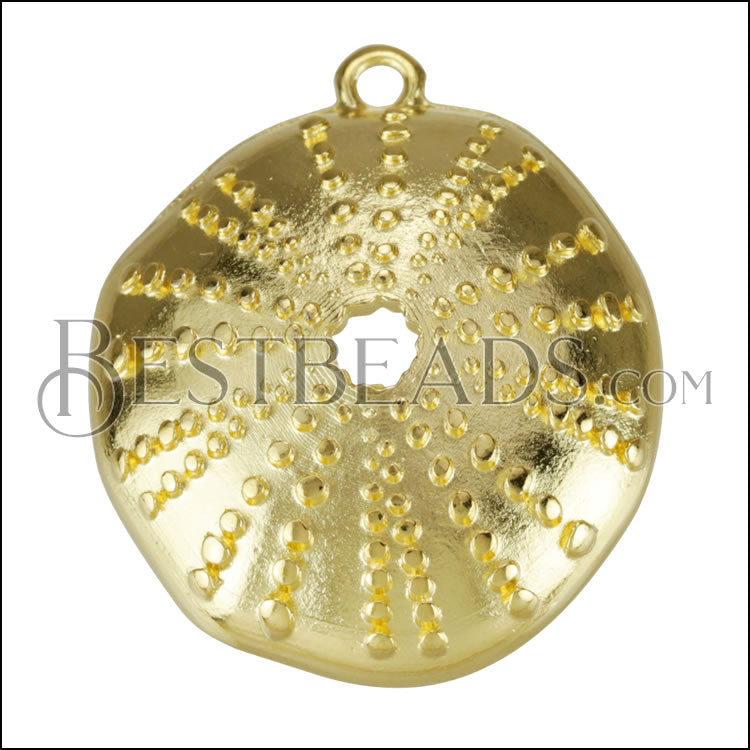 Sea Urchin Pendant SHINY GOLD - 5 pcs