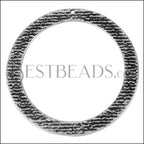 55mm Etched Circle Pendant ANT SILVER - 10 pcs