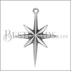 Compass Star Pendant ANT SILVER - 10 pcs