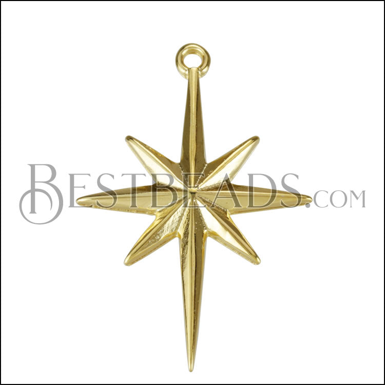 Compass Star Pendant SHINY GOLD - 10 pcs
