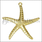 Starfish Pendant SHINY GOLD - 5 pcs