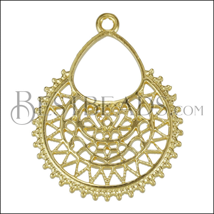 Moroccan Pendant SHINY GOLD - 10 pcs
