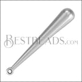 42mm Long Raindrop Pendant ANT SILVER - 10 pcs