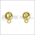 Sphere Post Earring with Loop SHINY GOLD - 10 pcs
