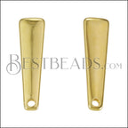 Drop Bar Post Earring with Hole SHINY GOLD - 10 pcs