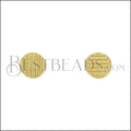 Lined Disc Post Earring SHINY GOLD - 10 pcs