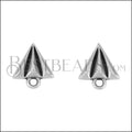 Paper Airplane Post Earring ANT SILVER - 10 pcs
