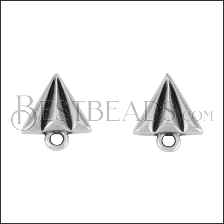 Paper Airplane Post Earring ANT SILVER - 10 pcs