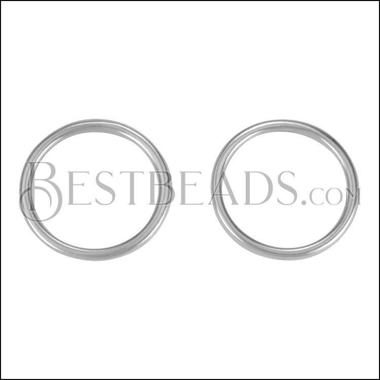 Wire Loop Post Earring ANT SILVER - 10 pcs
