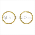 Wire Loop Post Earring SHINY GOLD - 10 pcs
