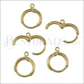 Round Brass Earring part GOLD - 10 pcs