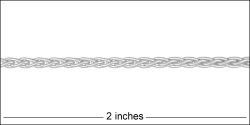 2.2mm wheat chain MATTE SILVER