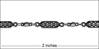 tribal filigree chain GUNMETAL