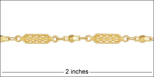 tribal filigree chain MATTE GOLD