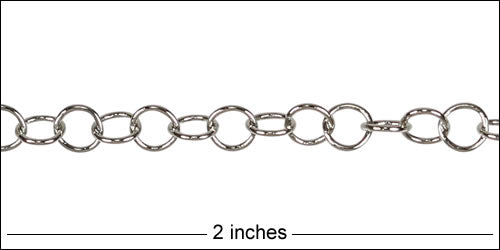medium circle chain RHODIUM