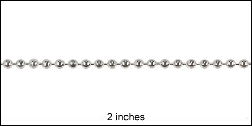 2mm ball chain SILVER PLATE