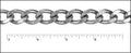 large flattened curb chain ANT. SILVER ***5 METERS***