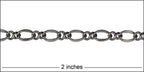 twisted figaro chain MATTE GUNMETAL