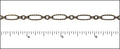 etched figaro chain ANT. BRASS