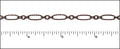etched figaro chain ANT. COPPER