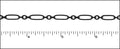 etched figaro chain NITE BLACK