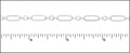 etched figaro chain SILVER PLATED