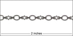 circle & cross chain MATTE GUNMETAL