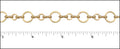 big and small circle chain MATTE GOLD