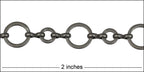 big and small circle chain MATTE GUN METAL