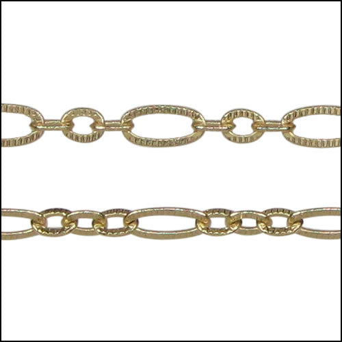 small etched oval chain GOLD