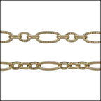 small etched oval chain GOLD