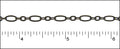 small etched oval chain ANT. BRASS