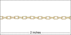 2.0 rectangle rolo chain MATTE GOLD