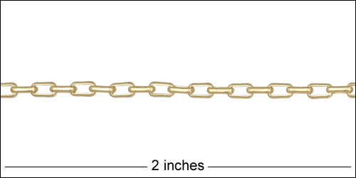 2.0 rectangle rolo chain MATTE GOLD