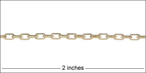 2.0 rectangle rolo chain GOLD