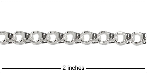 4.5mm Rolo Box chain SILVER PLATE
