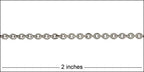 Tiny Oval chain ANT. SILVER