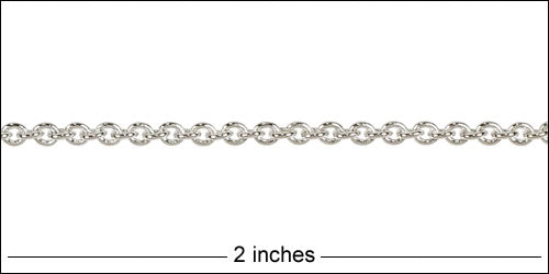Tiny Oval chain SILVER PLATED