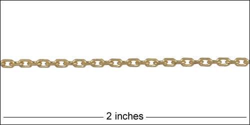 Tiny Rectangle chain MATTE GOLD