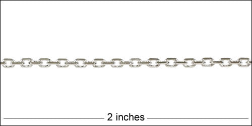 Tiny Rectangle chain SILVER PLATED