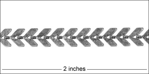 Chevron chain ANT. SILVER