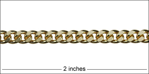 5mm Flat Curb chain GOLD