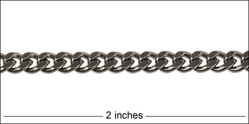 5mm Flat Curb chain GUNMETAL