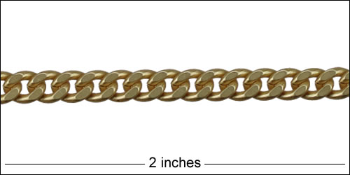 5mm Flat Curb chain MATTE GOLD