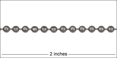 3mm Faceted Ball chain MATTE GUNMETAL