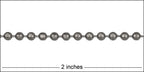 3mm Faceted Ball chain MATTE GUNMETAL