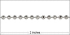 3mm Faceted Ball chain RHODIUM