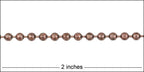3mm Faceted Ball chain ANT. COPPER